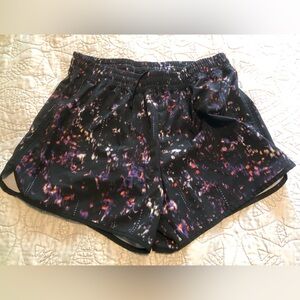 Champion Black Athletic Shorts with Abstract Design